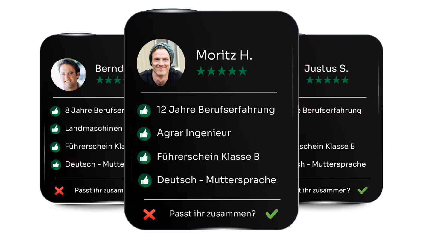 Landwirtschaftliche Mitarbeiter finden